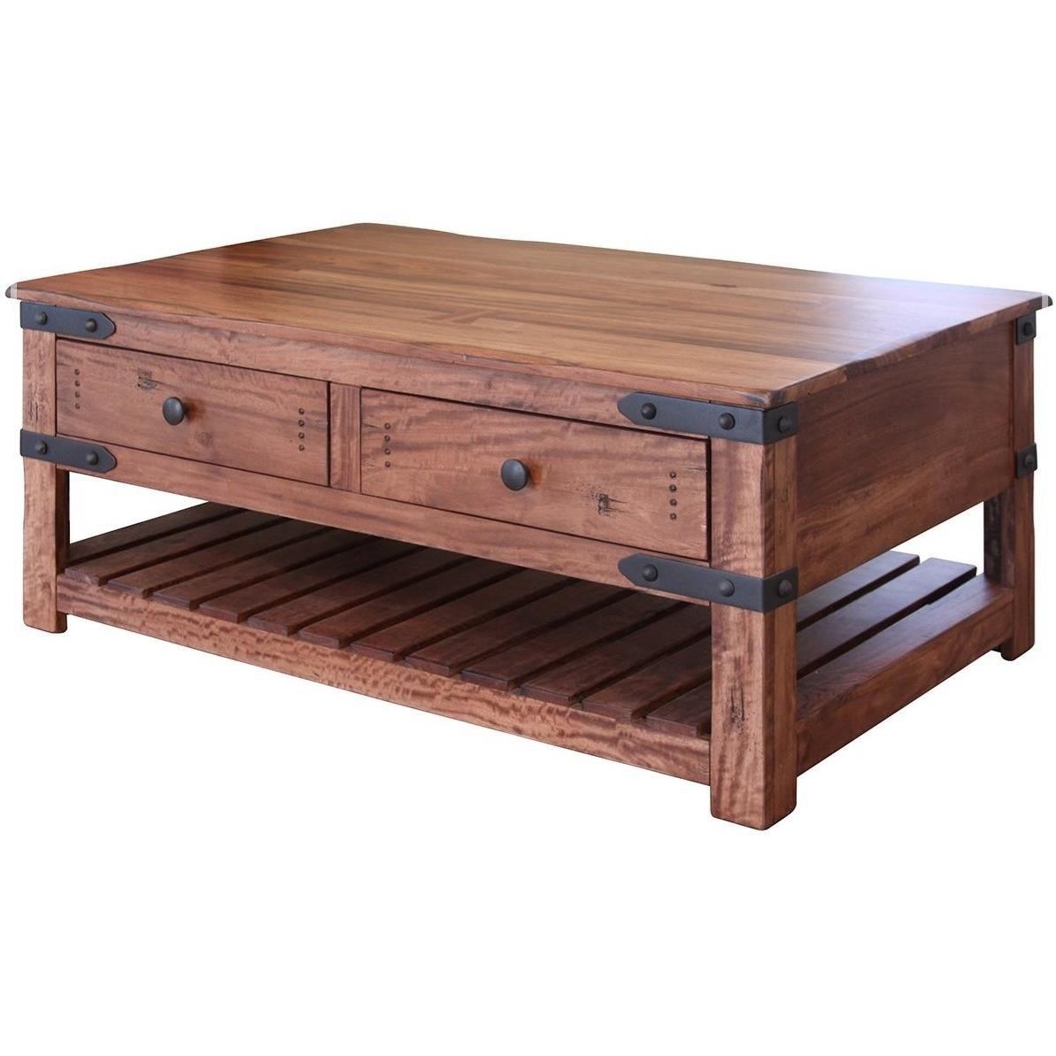 International Furniture Direct Parota IFD867CKTL Rustic Solid Wood 4